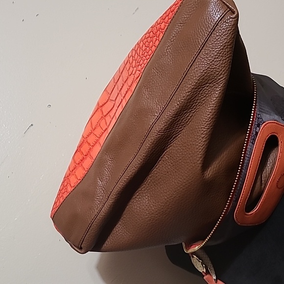 Vince Camuto Leather Monnogram Handbag - Picture 8 of 10